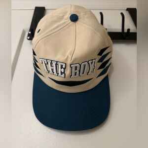The Box Beige and Blue Cap